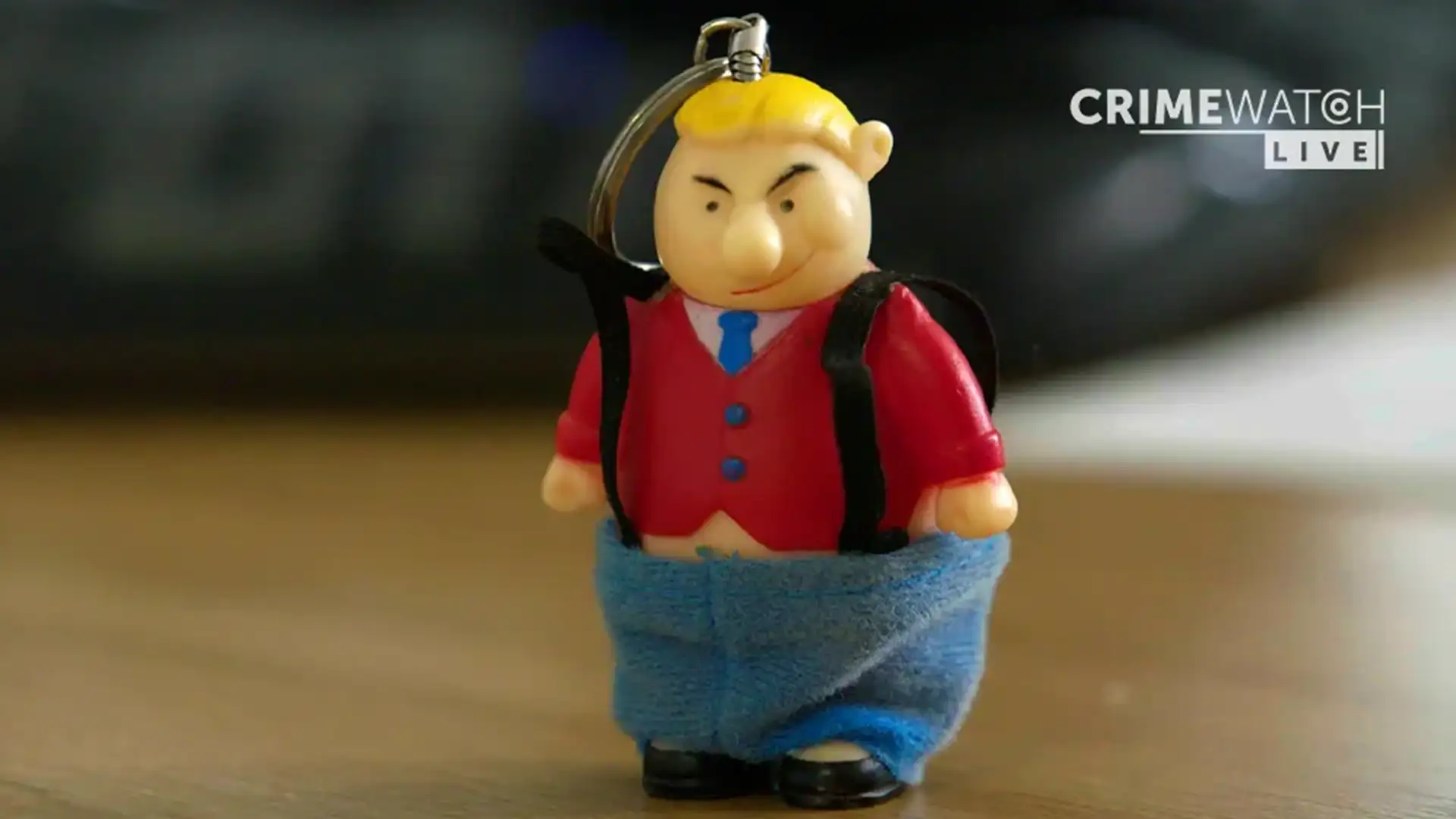 C. Mor Cheeks novelty key ring found at the Shona Stevens crime scene