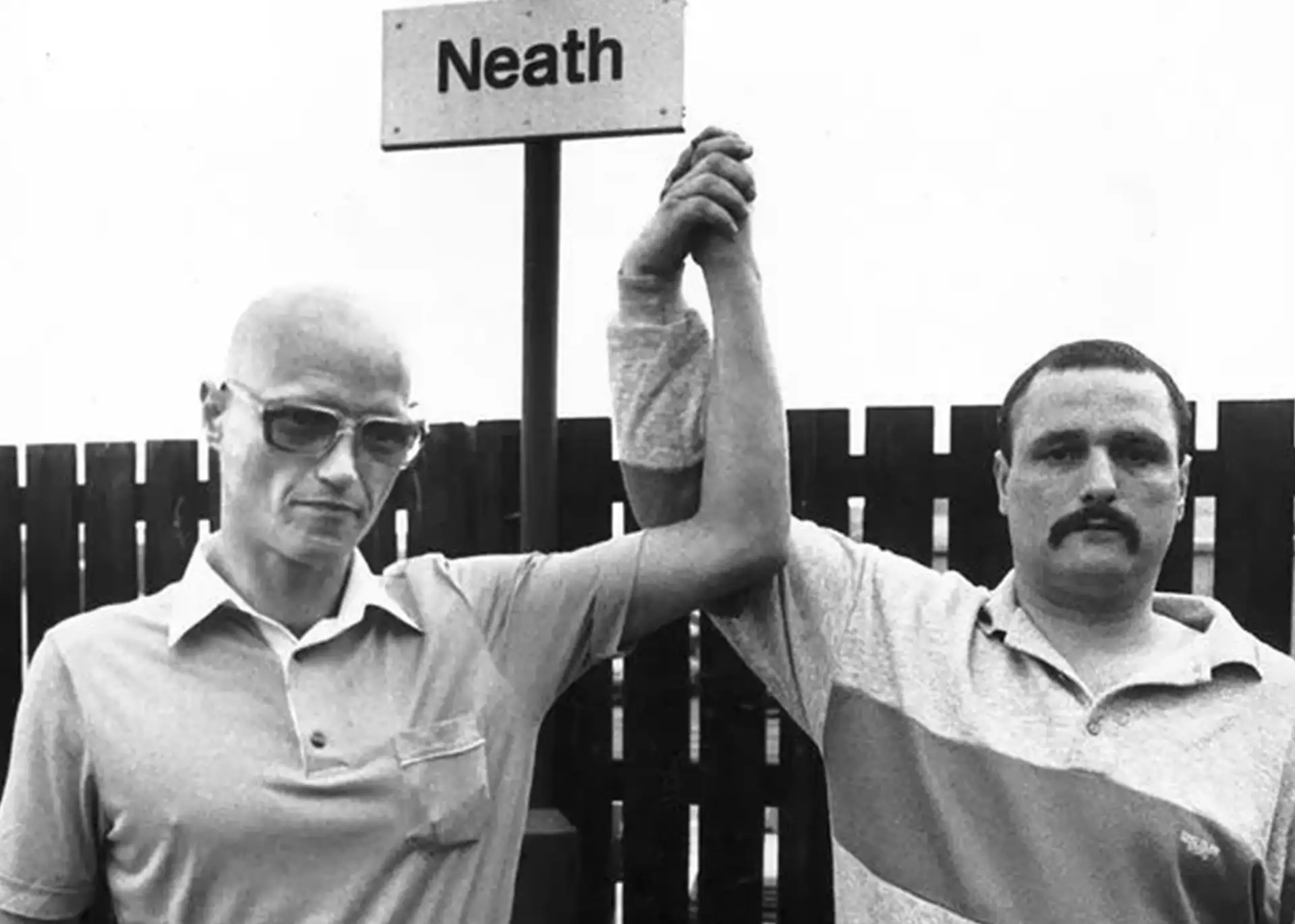 Paul Darvell on the left and Wayne Darvell on the right after their release from prison